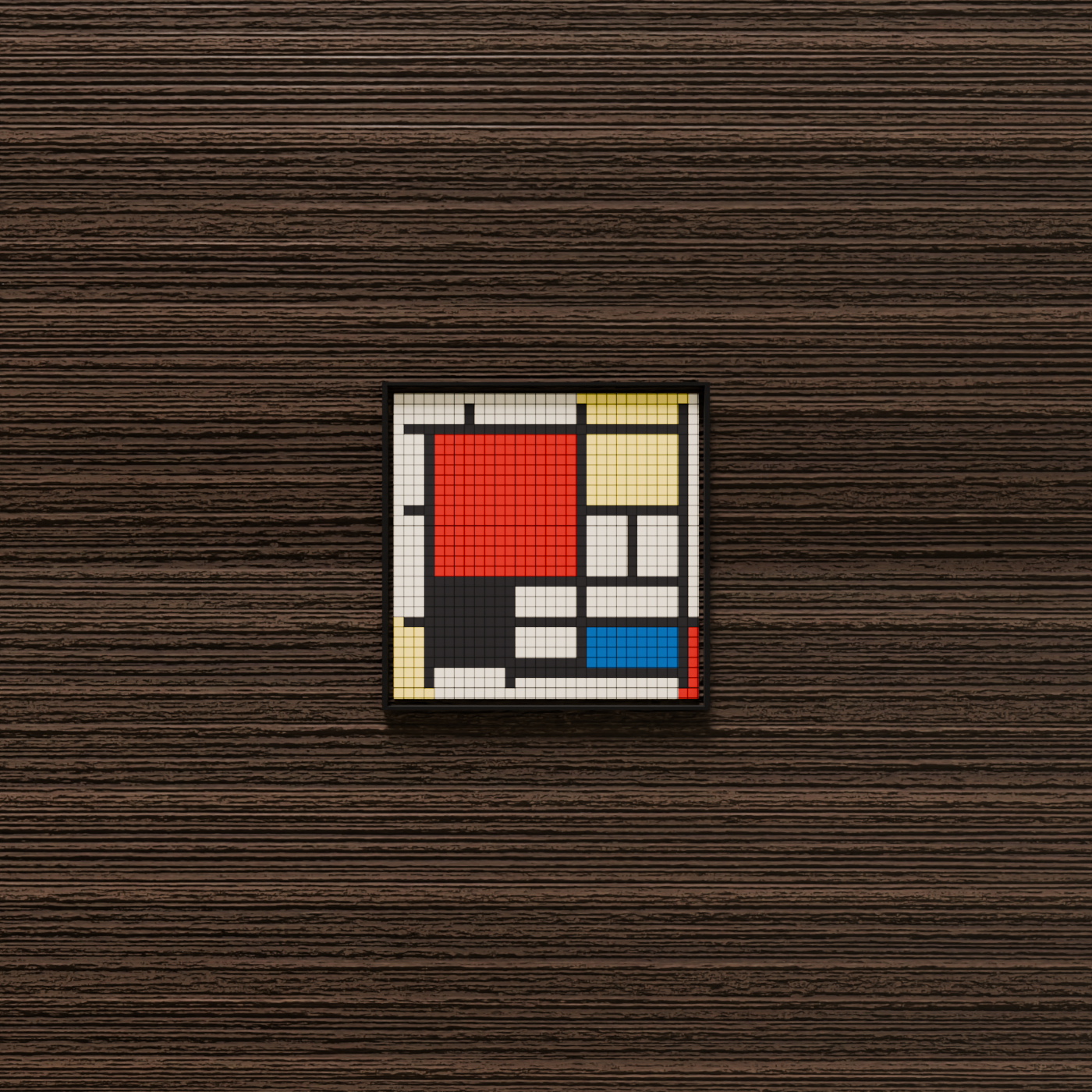 Composition with Large Red Plane, Yellow, Black, Gray, and Blue